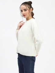 Madame Ladies Western Woolen Top M4W17126 1 Off White