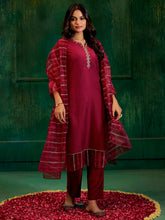 Jaipur Kurti Ladies Western Kurti 3Pcs Set 1C23Kptdr0010 Mehroon