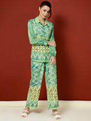 Hand Tie-Dye Bagru Printed Office Co-Ord Set