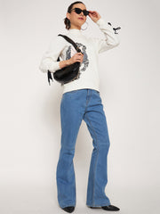 Madame Offwhite Disney Print Sweatshirt