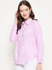 Madame Ladies Western Shirt F/S M4W18232 032 Purple