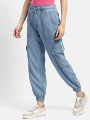 Madame Solid Light Blue Jogger