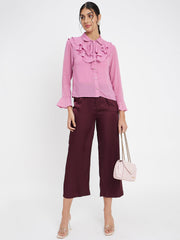 Madame Solid Pink Top