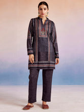 Grey Embroidered Woolen Co-Ord Set