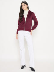 Madame Hooded Plum Sweatshirt