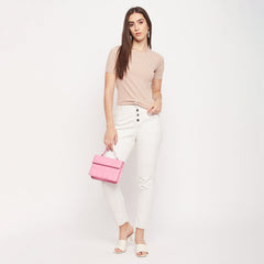 Madame Keyhole Detailed Beige Top