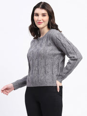 Madame Ladies Western Woolen Top M4W17196 095 Grey