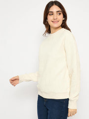 Madame Ladies Western Sweat Shirt M4W22704 1 Off White