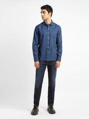 Men'S Geometric Print Slim Fit Shirt
