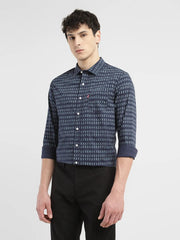 Men'S Print Slim Fit Shirt