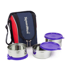 Signoraware Executive Maxx Fresh Medium Stainless Steel Lunch Box, Blue