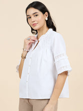Gipsy Ladies Western Top H/S 3Bls241105 Wht Mc White