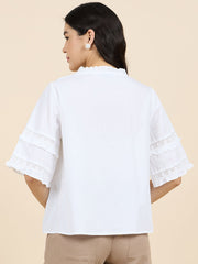 Gipsy Ladies Western Top H/S 3Bls241105 Wht Mc White