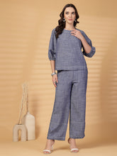 Gipsy Indigo Plain Chambray Cotton Top With Pants