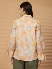 Gipsy Orange Floral Cotton Shirt
