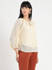 Madame Ladies Western Top H/S M5S18923 001 Beige