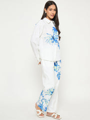 Madame Ladies Western Top H/S M5S34018 003 Blue