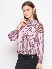 Madame Printed Floral Motif Mauveã¢Â Top