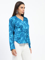 Madame Ladies Western Top F/S M4W18650 003 Blue