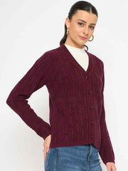 Madame Ladies Western Cardigan M4W70082 045 Wine