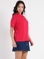 Madame Ladies Western Top H/S M5S11201 033 Red