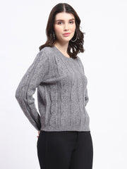 Madame Ladies Western Woolen Top M4W17196 095 Grey