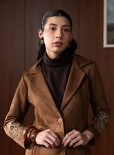 LAKSHITA LADIES WESTERN CARDIGAN COAT F0526 21 TAN BEIGE