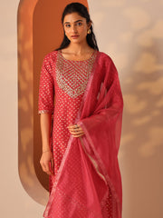 Libas Ladies Western Kurti 3Pcs Set 400715 Red