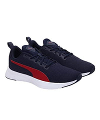 Puma unisex adult Robust Peacoat-Red Dahlia running shoe, size 11 kids UK, in red and black with sporty design and Puma logo.