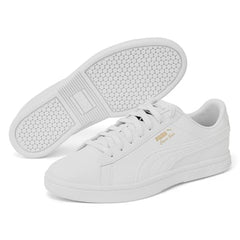 Puma Unisex-Adult Court Star SL White-White-Team Gold Sneaker - 10 UK (38467604)