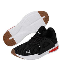 Puma Unisex-Adult Softride Enzo Evo Knit Puma Black-Castlerock-High Risk Red Walking Shoe-7 UK (37695401)