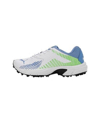 Puma Men's Cricket Power White-Elektro Green-Blue Glimmer Shoe-10 Kids UK (10735001)