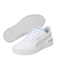 Puma Girls Carina 2.0 Mermaid Jr White-Hero Blue-Silver Sneaker - 6UK (38974201)