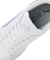Puma Womens Smashic Wmn White-Spring Lavender-Matte Silver Sneaker - 8UK (39511101)