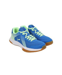Puma Unisex-Adult Badminton Smash Sprint Racing Blue-Speed Green-White Indoor Shoe - 8 UK (10812704)