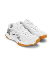 Puma Unisex-Adult Badminton Smash Sprint White-Black Indoor Shoe - 8 UK (10812702)
