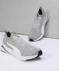 Puma Mens Softride Rift Runlyn Knit Concrete Gray-White-Navy Blazer Running Shoe - 7 UK (31075602)