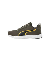 Puma Mens Softride Vital Eng Mesh Black-Dark Olive-Sun Stream Running Shoe - 7 UK (31058105)