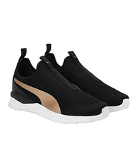 Puma Womens Anzarun Krick Pro WNS Slipon Black-Gold-Cool Dark Gray Sneaker - 4 UK (39180101)