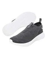 Puma Men Scorch Mark Slip On sneaker in black, white, and cool dark gray, athletic slip-on shoe for men, size 10UK.