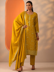 Libas Ladies Western Kurti 3Pcs Set 49539 Mustard