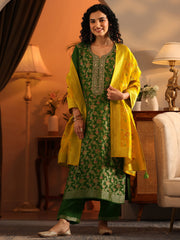 Libas Ladies Western Kurti 3Pcs Set 49782A Green
