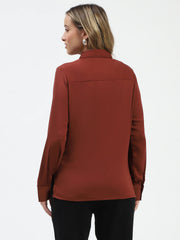 Madame Ladies Western Shirt F/S M4W18263 035 Rust