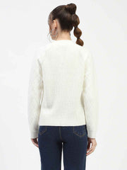 Madame Ladies Western Woolen Top M4W17126 1 Off White