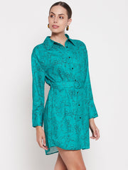 Madame Ladies Western Woolen Dress M3Wlc13032 014 Green
