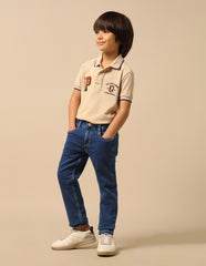 U.S.POLO KIDS BOYS JEANS UKJEN732 ME. BLUE