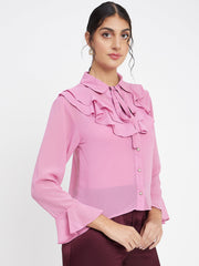 Madame Solid Pink Top