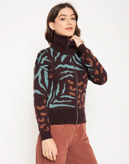 Madame Chocolate Printed Sweater
