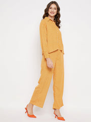 Madame Printed Orange Co-Ord Set