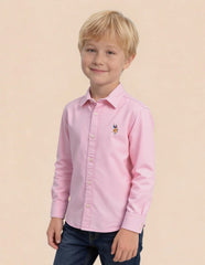 U.S.POLO KIDS BOYS SHIRT H/S UKSHT1801 PINK